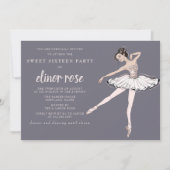 Invitation Blush rose Ballerina Sweet 16 Party (Devant)