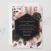 Invitation Blush Rose Botanical Romance Wedding (Devant)