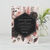 Invitation Blush Rose Botanical Romance Wedding (Debout devant)