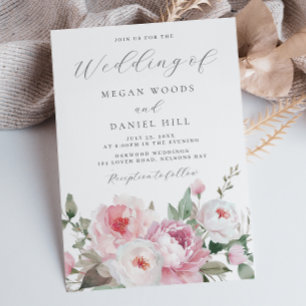 Invitation Blush & Rose Botanique Mariage Floral