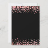 Invitation Blush rose et noir Rose Gold Parties scintillant O (Dos)