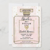 Invitation Blush Rose et Or Paris Parfum Baby Shower (Devant)