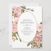 Invitation Blush rose et Rose Gold Floral Party (Devant)