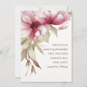 Invitation Blush rose Floral Bible chrétienne Verse Mariage (Dos)