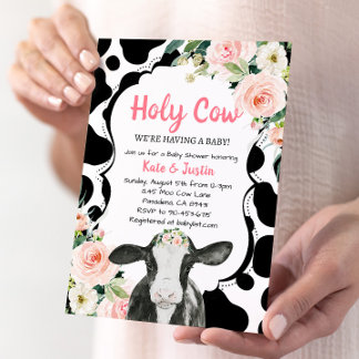 Invitation Blush rose Floral Saint-Vache Baby shower