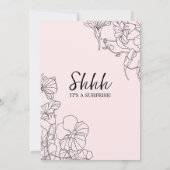 Invitation Blush Rose Floral Surprise 70e anniversaire (Dos)