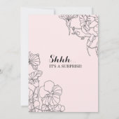 Invitation Blush rose Floral Surprise 90e fête d'anniversaire (Dos)