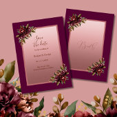 Invitation Blush Rose Gold Floral wedding Save the Date