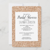 Invitation Blush Rose Gold Paillettes Glitz (Devant)