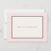 Invitation Blush Rose Ivory - Nouveau Plan Moderne Reporté Év (Dos)