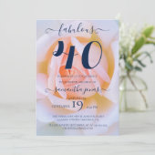 Invitation Blush rose rose blanc blanc 40e anniversaire invit (Debout devant)