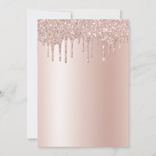 Invitation Blush Rose - Rose Gold Mariage Civil (Dos)