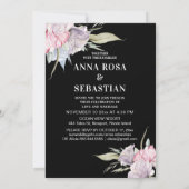 Invitation *~* Blush rose RSVP Rose floral AR15 Mariage (Dos)