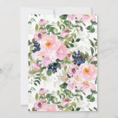 Invitation Blush Roses & Peonies Jeu de Fête de l'mariée BING (Dos)