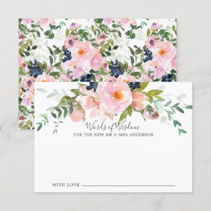 Invitation Blush Roses & Peonies Mariée Mots de la sagesse Ca