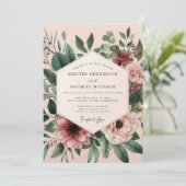 Invitation Blush Sage Anemone Wedding (Debout devant)