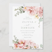 Invitation Blush & Sage Green Divine Mariage d'élégance divin (Devant)