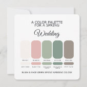 Invitation Blush Sage Green Spring Wedding Color Palette Card (Dos)