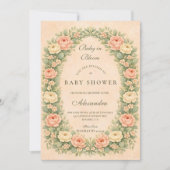 Invitation Blush Sage Rose Garden Baby Shower (Devant)