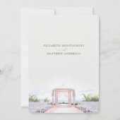 Invitation Blush Seaside Romance Économisez l'invitation (Dos)