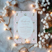 Invitation Blush Snowman Christmas