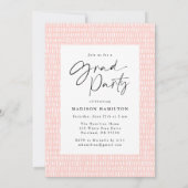 Invitation Blush Stylish Script Photo Graduation Party (Dos)