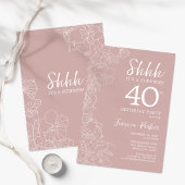 Invitation Blush Surprise 40e anniversaire