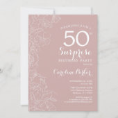 Invitation Blush Surprise 50e anniversaire (Devant)