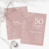 Invitation Blush Surprise 50e anniversaire