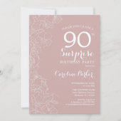 Invitation Blush Surprise 90e anniversaire (Devant)