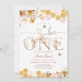 Invitation Blush tellement doux pour être un premier annivers (Devant)