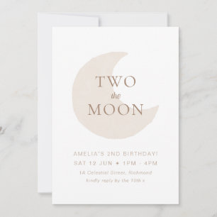 Invitation Blush ‘Two The Moon’ Modern Girls 2e anniversaire