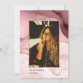 Invitation Blush violet rose or tendance Quinceañera Photo (Dos)