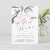 Invitation Blush Whisper Virtual Bride ou Baby shower (Debout devant)