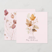 Invitation Blush Whispers of Fall Fête des mariées Merci II (Devant / Derrière)