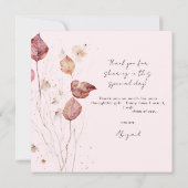 Invitation Blush Whispers of Fall Fête des mariées Merci II (Dos)