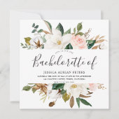 Invitation Blush & White Belle Fleurs Bachelorette Party (Devant)