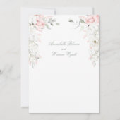 Invitation Blush & White Roses Floral Garden Mariage (Dos)