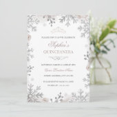 Invitation Blush Winter Merland Quinceanera (Debout devant)