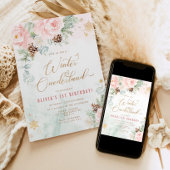 Invitation Blush Winter Onederland 1er anniversaire