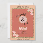 Invitation Blushing Bride Mauve Floral (Devant)