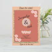 Invitation Blushing Bride Mauve Floral (Debout devant)