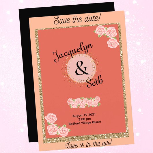 Invitation Blushing Bride Mauve Floral