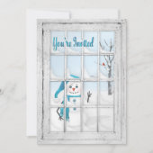 INVITATION - BLUX D'HIVER - SNOWMAN - FENÊTRE (Devant)