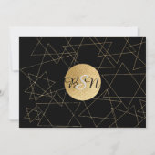 Invitation BM Bar Mitzvah Bar Mitzvah Gold Stars 5 x 7 (Dos)