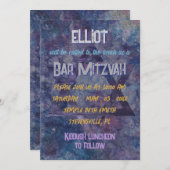 Invitation BM Bar ou Bat mitzvah (Devant / Derrière)