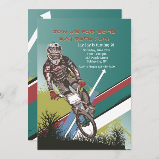 Invitation BMX Challenger (Devant / Derrière)