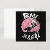 Invitation BMX Comme Une Fille (Devant / Derrière)