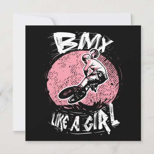 Invitation BMX Comme Une Fille (Devant)