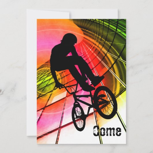 Invitation BMX dans les lignes et les cercles (Devant)
